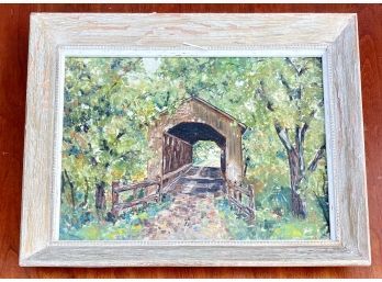 Original Framed Painting Of Forrest Trail
