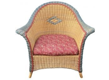 Beautiful Wicker Chair With Padded Seat