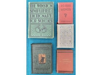 Lot Of Vintage Books Including Second Edition '20,000 Words', And 'Robert's Rules Of Order'