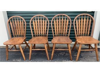 Set Of 4 Wooden Chairs Previously Refinished