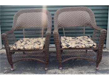 Outdoor Stackable Rattan Patio Chairs With Cushions