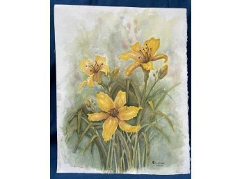 Original Painting Of Yellow Flowers By Coleman