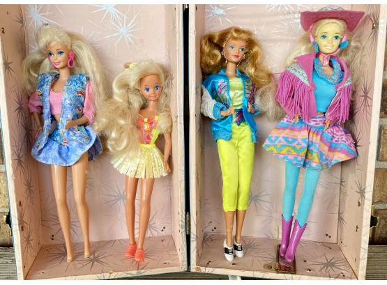Four Vintage Barbie Dolls
