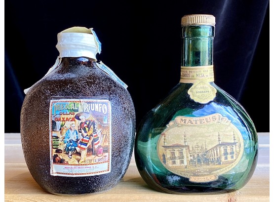 Vintage Mateus Portugal And Mezcal Bottle