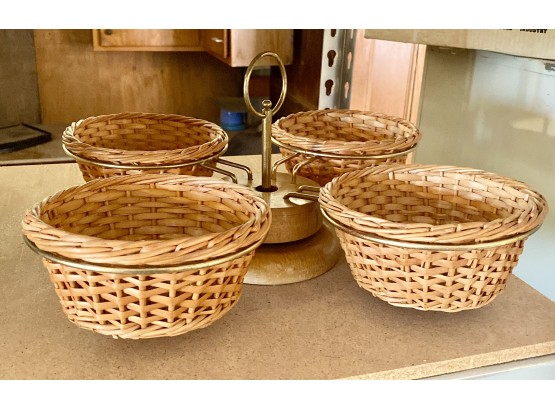Rotating Basket Storage With Removable Baskets