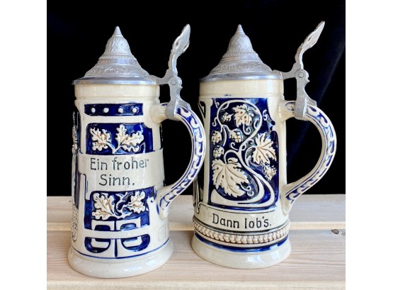 Two Germain Been Steins Made In Western Germany