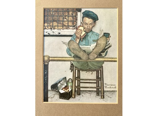 Norman Rockwell Print, Lion And Zookeeper