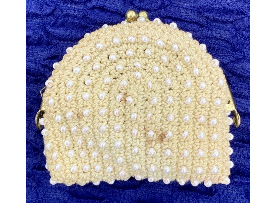 Small Vintage Beaded Coin Purse Made In Japan