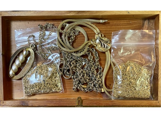 Gold Toned Costume Jewelry Lot