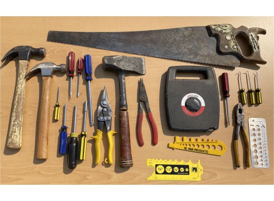 Excellent Assortment Of Tools Including Lufkin Tape Measurement 100 And More