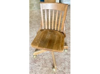 Antique Milwaukee Chair Co Wooden Library Office Chair