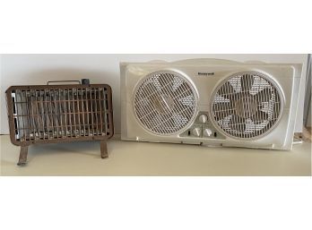 Honeywell Window Fan & A Servess Radiant Heater
