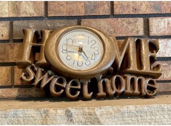 'Home Sweet Home' Plastic Clock Wall Sign