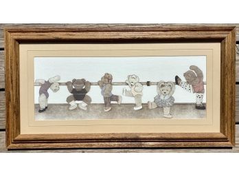Adorable Framed Print Of Ballet Teddy Bears