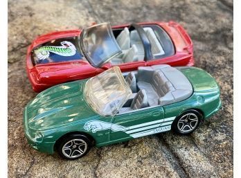 Two Matchbox Toy Cars, Jaguar And Mustang