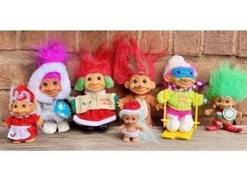 Lof Of Festive Christmas And Winter Troll Dolls