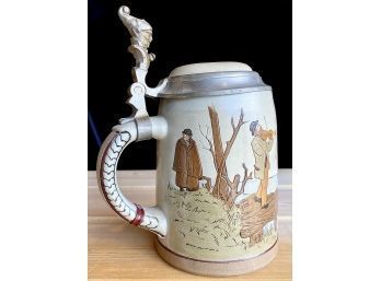 .5 Liter German Stein With Musicians And Jesters