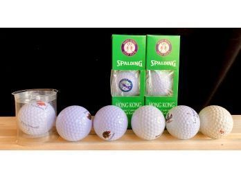 Lot Of Golf Balls Incl. Spalding Hong Kong Three Custom Golf Balls