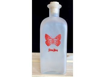 Vintage Neiman Marcus Butterfly Frosted Glass Bottle