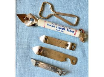 Vintage Bottle Openers Including Coors And Plaza Liquor Store