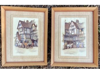 'The BLue Boar Salop' And 'The Hare And Hounds Honiton' Framed Prints By Anne Croft