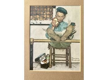 Norman Rockwell Print, Lion And Zookeeper