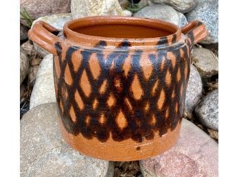 Small Ceramic Mexican Bean Pot With Handles
