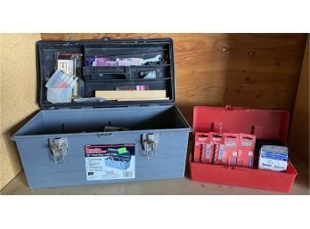 2 Plastic Tool Boxes Contents Included