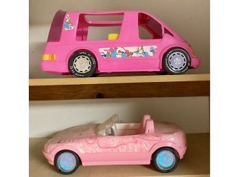 Vintage Pink Barbie Van And Car