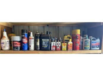 Large Assortment Of Misc Chemicals Incl. Wd-40, Degreaser And More