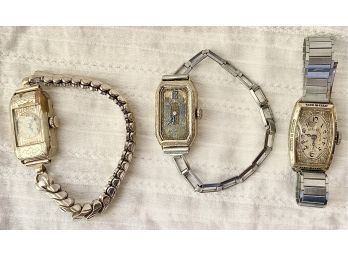 3 Vintage Ladies Watches Including 2 From Gruen