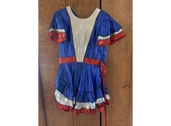 Metallic Blue, Red And Silver Costume
