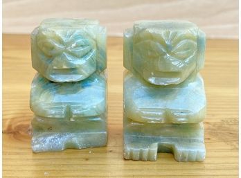 (2) Jade 2' Figurines
