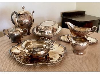 Lot Of Silverplate (10 Pieces) Including Oneida, Barbour Silver Co, International Silver Co And More