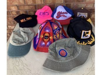Grouping Of Hats Incl. Wyoming Cowboys, Cubs & More
