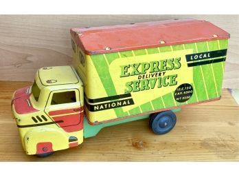 Vintage Express Delivery Service Tin Toy Truck