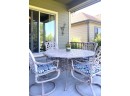 Heavy Iron Patio Table With Four Chairs & Lazy Susan Center