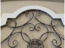 Decorative Quatrefoil Wall Hanging With Iron Detail & Ivory Frame