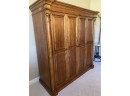Handsome Woodley's Cherry Media Cabinet With Folding Doors