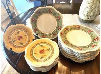 Fitz & Floyd Italian Country Bellacara Dinner & Salad 8 Person Place Setting