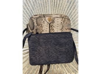 Group Of Two Purses Including Anne Klein Snakeprint Purse