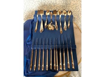 62 Pieces Of Roger Brothers Silverware In 'First Love' Pattern