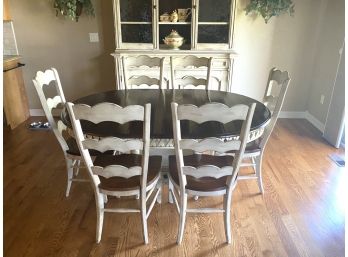 Excellent French Country Dining Room Table & Chairs With Lattice Skirt By Hooker Furniture For Woodleys
