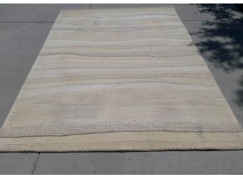 Couristan Wool Multi Textured Area Rug In Ivory Color