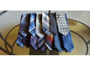 Assortment Of 13 Ties. Most Are Silk And Name Brands