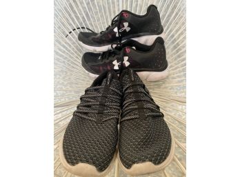 Two Ladies Athletic Shoes By Under Armour & Skechers