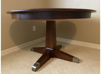 Gorgeous Solid Cherry Ethan Allen Pedestal Dining Room Table With Brass Lion Feet
