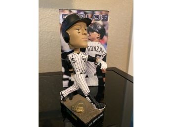 Carlos Gonzalez #5 Bobblehead Doll With Box, Colorado Rockies Baseball