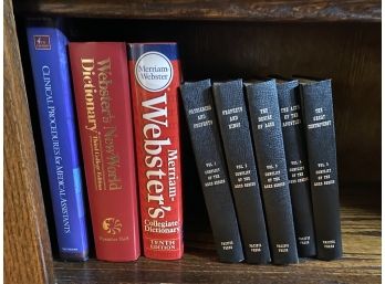 Collection Of Merriam Webster's Dictionaries & Pacific Press Conflict Of The Ages Series I-V
