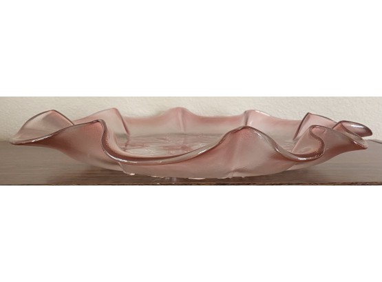 Large Pink Depression Glass Tray